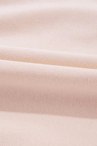 Parchment Embroidered Bow Lantern Sleeve Oversized Pullover Sweatshirt