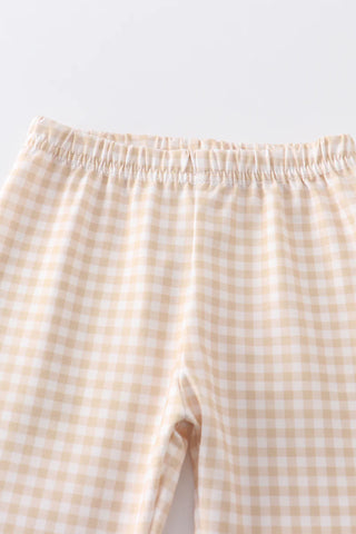 Mint dog applique girl set