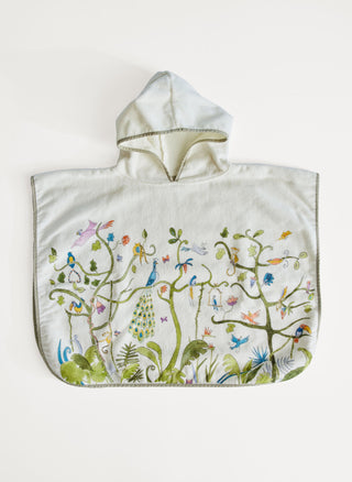 Tropical Chinoiserie Swim Poncho