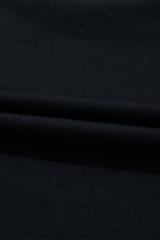 Black Plaid Patchwork High Waist Sweatshirt Mini Dress