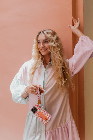 Tropical Floral Wrist Lanyard