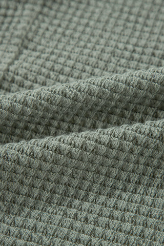 Laurel Green Waffle Knit Open Front Cardigan