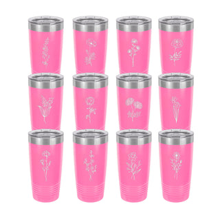 Birth Month Flower 20oz Insulated Tumbler