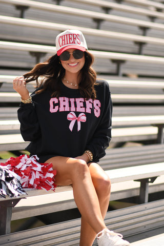 Chiefs Gingham Bow Sweatshirt
