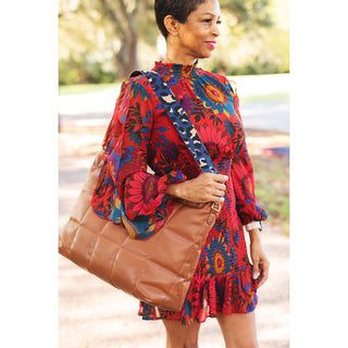 Camel Parker Puffy Tote