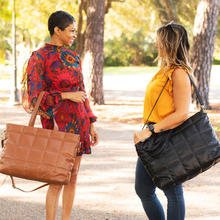 Camel Parker Puffy Tote