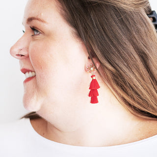 Red Let it Snow Earrings