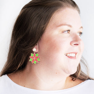 Poinsettia Earrings