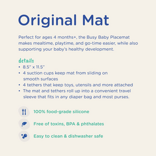 Busy Baby Mat with Toy Straps PEWTER