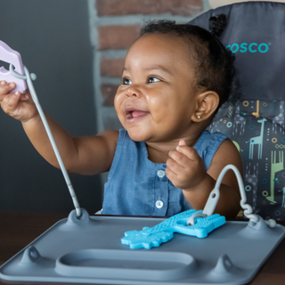 Busy Baby Mat with Toy Straps PEWTER