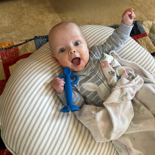 2-in-1 Teether & Training Spoon BLUE