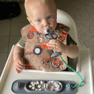 2-in-1 Teether & Training Spoon PEWTER