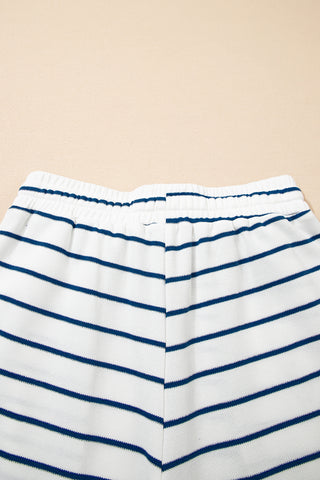 Sail Blue Casual Wide Leg 2pcs Pants Set