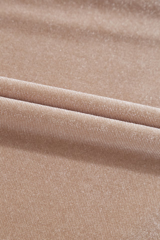 Parchment Velvet Zipped Top and Joggers Two Piece Set