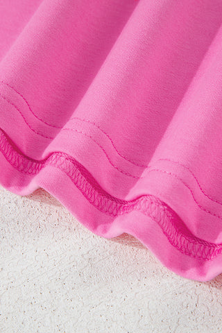 Bonbon Striped Patch Front Casual Tee