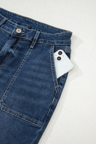 Ashleigh Blue Cropped High Rise Wide Leg Jeans