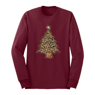 Leopard Christmas Tree Long Sleeve Shirt