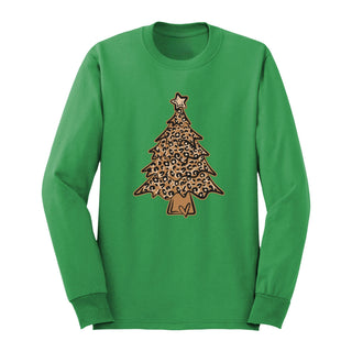 Leopard Christmas Tree Long Sleeve Shirt