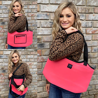 Neon Pink Neoprene Tote
