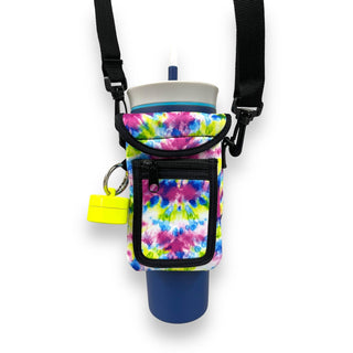 Purple Tie Dye Wrap Around Drink Pocket Carrier