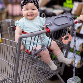 Busy Baby Mat with Toy Straps PEWTER