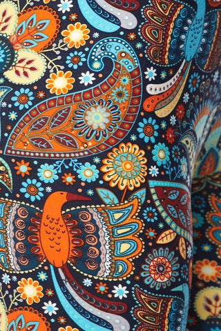 Paisley Multi Print Brushed Ankle Leggings