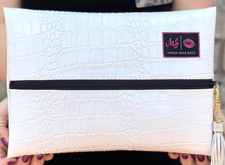 Makeup Junkie Alabaster (Black Zipper) - A Blissfully Beautiful Boutique