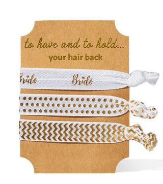 11 Piece Set of Bride and Bride Tribe Hair Ties