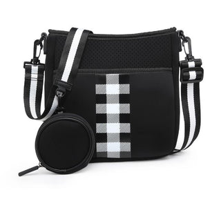 Dru Printed/Striped Neoprene Crossbody w/ Guitar Strap