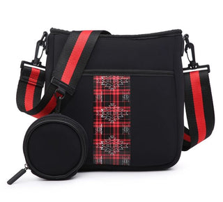 Dru Printed/Striped Neoprene Crossbody w/ Guitar Strap