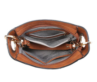 Rochelle Hobo Bag w/ 2 Side Zip Pockets-Leopard Print