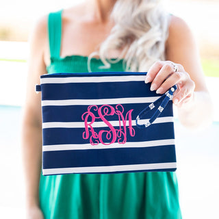 Navy Stripe Hayley Purse