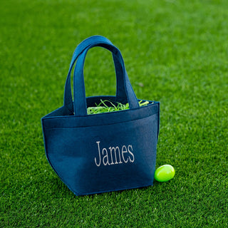 Navy Felt Easter Bucket