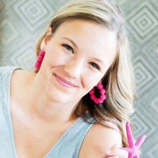 Hot Pink Cora Earrings